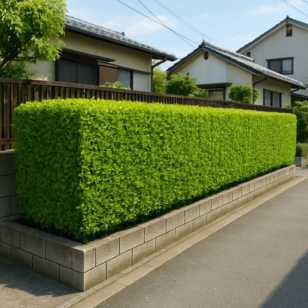 生垣の刈り込み